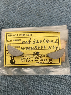 #ad #ad QTY 2 NEW GENUINE WISCONSIN TELEDYNE SUBARU ROBIN 005 32054 01 WOODRUFF KEY $11.33