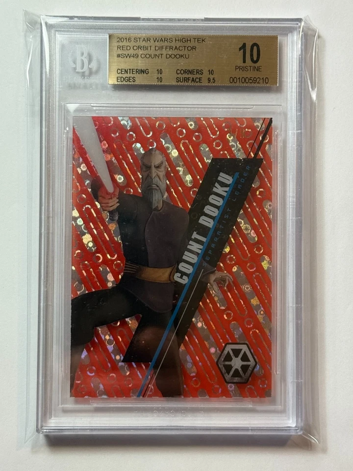 Star Wars Count Dooku 2016 High Tek Red Orbit Diffractor 3/5 Beckett 10 PRISTINE - Image 3 of 4