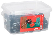 Weidezaun Ringisolator schwarz mit Einschrauber 100 Stück