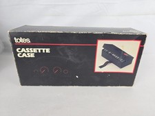 VTG 80's Totes Brand Cassette Portable Travel Case Hook and Loop Holds 12 IOB S
