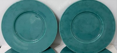 Christofle Marbled Green Porcelain Charger Plates - Set of 8