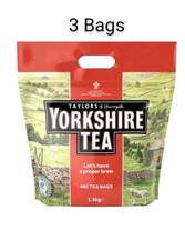 3 x Yorkshire Tea Bags 3.25Kg (1040 Teabags), Pack Of  3 Total 3120 Tea bags 