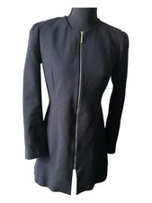 Zara Black Blazer Longline Lagenlook Careerwear Minimalist Size S