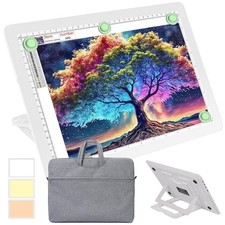 Phylosal Rechargeable A4 Light Pad with Built-in Stand Handbag, White