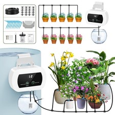 Automatic Drip Irrigation Plant Watering System Kit w/Timer Garden Greenhouse UK