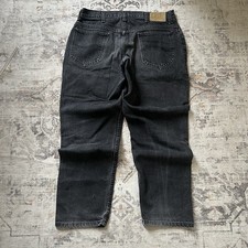 Vintage Lee Made in USA Black Faded Denim Jeans Straight Leg 90s
