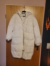 Wintermantel H&M weiß Größe S 36 Dick Steppmantel