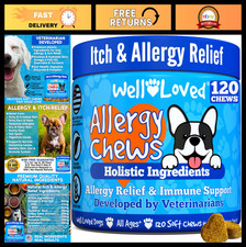 Dog Allergy Relief Chews - Itching Skin  Hot Spot Treatment, Seasonal Allergies