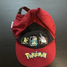 VTG RARE Pokemon Hat Cap Snap Back Black Nintendo Video Game Boys Kids Youth Y2K
