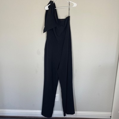 NWT Dress The Population Tiffany Jumpsuit Women's XXL Black One Shoulder Pockets