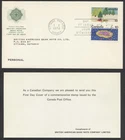1970 #529-530 10c-15c Christmas FDC British American Bank Note Cachet Insert