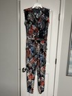 MLLE GABRIELLE Women Dress Romper Pants Small Beach Hawaiian Stretch EUC 40 Bust — photo 1