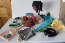 Lot Of 10 Infant Crochet Baby Hats Boy And Girl Adorable