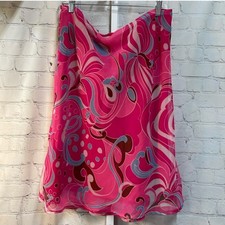 Giorgio Fiorlini Y2K Vintage Sheer Scroll Swirl Whimsy Large Skirt