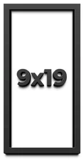 9x19 Shadow Box Frame Black | 1 inches Deep Real Wood Contemporary Shadowbox Dis