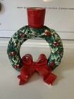 Vintage  Ceramic Christmas Wreath Candleholder Candle Holder Japan — photo 3