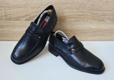 Gallus Leder Slipper Mokassin Loafer Schuhe Halbschuhe Schwarz Gr. 7,5 = 41