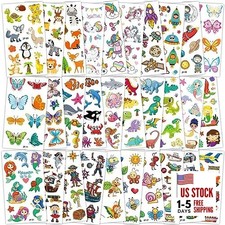 Tattoos for Kids, 300 Mixed Styles Temporary Tattoos Stickers Set for Girls