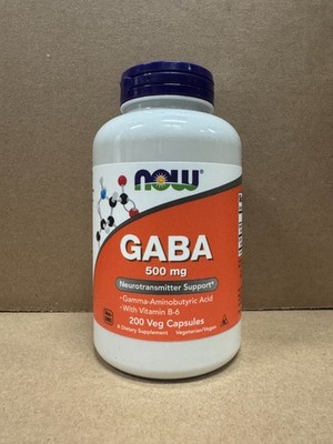 Now Foods GABA 500 Neurotransmitter Support 200 Veg Caps 0088