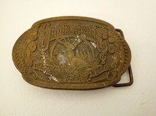 Vintage 70s brass Union Pacific Railroad belt buckle Spec-Cast Denver 1978