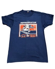 Vintage 1980s Chicago Bears Refrigerator Perry T Shirt Screen Stars Best L A016