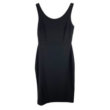 Betsey Johnson Scoop Neck Sleeveless Sheath Tank Dress Women 8 Black Bodycon
