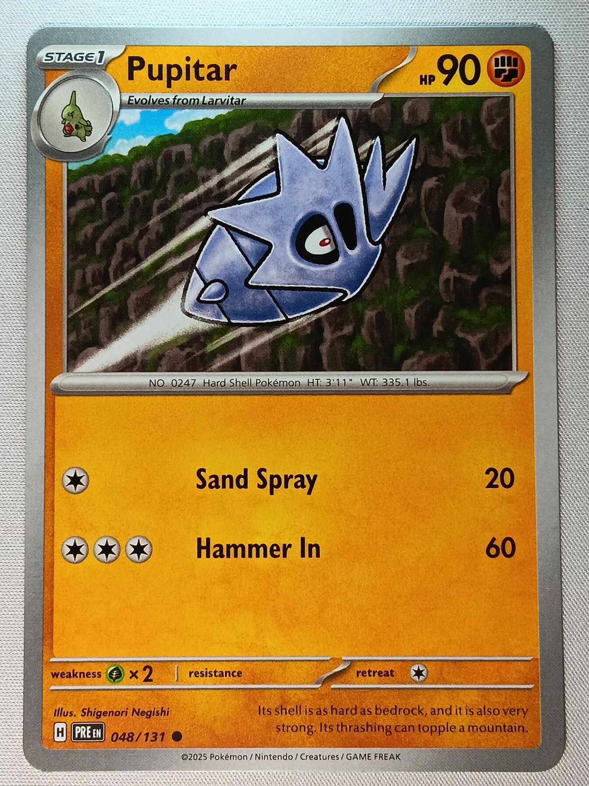 Pupitar 048/131 Common SV: Prismatic Evolutions Pokemon Near Mint
