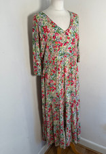 You Are The Club midi dress L VGC floral pattern print summer tea A line tiered