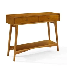 Landon 42 in.Acorn Rectangle Wood Console Table with Drawers CF6119-AC