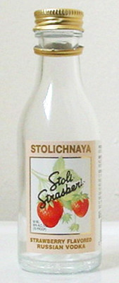 STOLI STRASBERI Vodka EMPTY MINIATURE BOTTLE - No Contents/Collectible