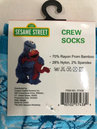 NEW Sesame Street Characters, Cookie Monster & Superman 12" Tube Socks One Size - Picture 11 of 11