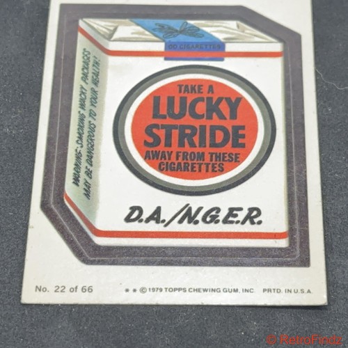 1973 Topps Wacky Packages tercera serie 3 cigarrillos Lucky Stride - Imagen 4 de 12