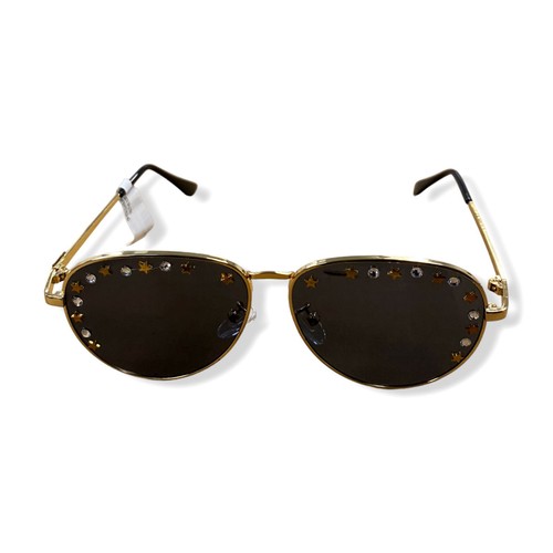 $32 Bari Lynn Girl's Black Gold Crystallized Star Studded Sunglasses - Onesize - Picture 2 of 8