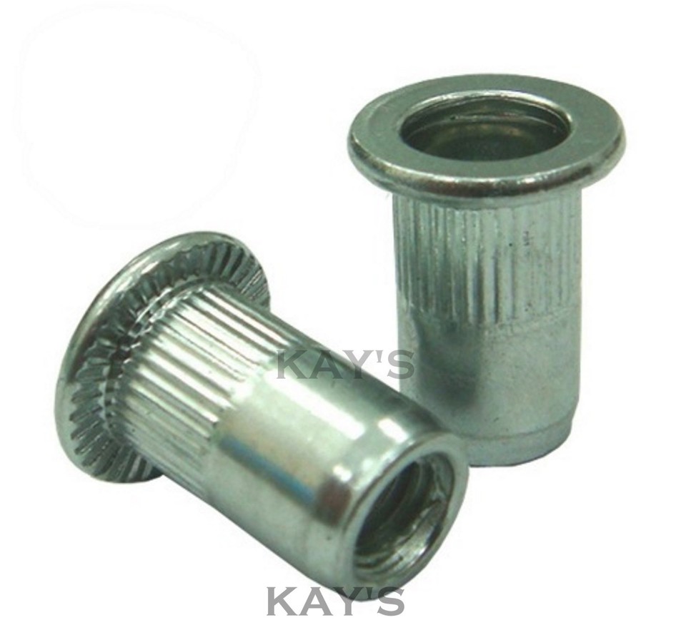 RIVET NUTS RIVNUTS OPEN NUTSERT RUBNUT STEEL, ALUMINIUM, STAINLESS ...