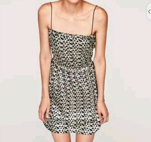 zara black and silver dress