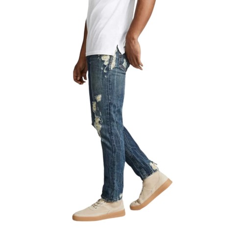 $295 Designer Rare DIESEL Men's Slim D&G Distress Ripped Denim Jeans 33x32 - Picture 3 of 12