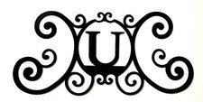 Iron Metal Letter U Personalized Initial Name Wall Art Decoration Minor Defect