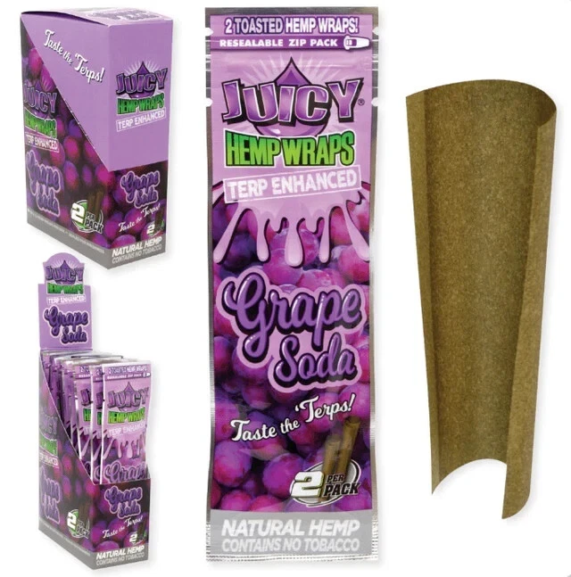 🤪 JUICY JAY GRAPE SODA TERP WRAPS 🔥 25 PACKS 🤑 2 WRAPS PER PACK 💯🤤💯🤤💯 - Image 2 of 4