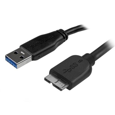 StarTech.com USB3AUB50CMS StarTech Cable 0.5m Slim SuperSpeed USB3.0 A to Micro