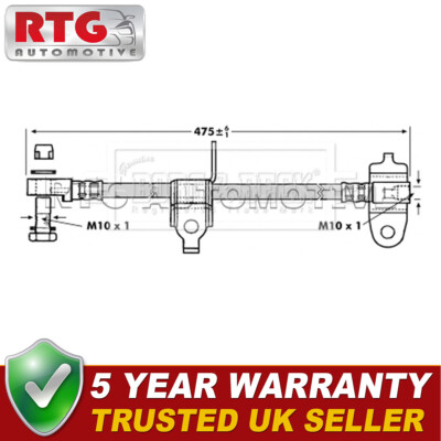 Front Left Brake Hose Fits Ford Transit 2000-2006 Transit Tourneo 2000-2003