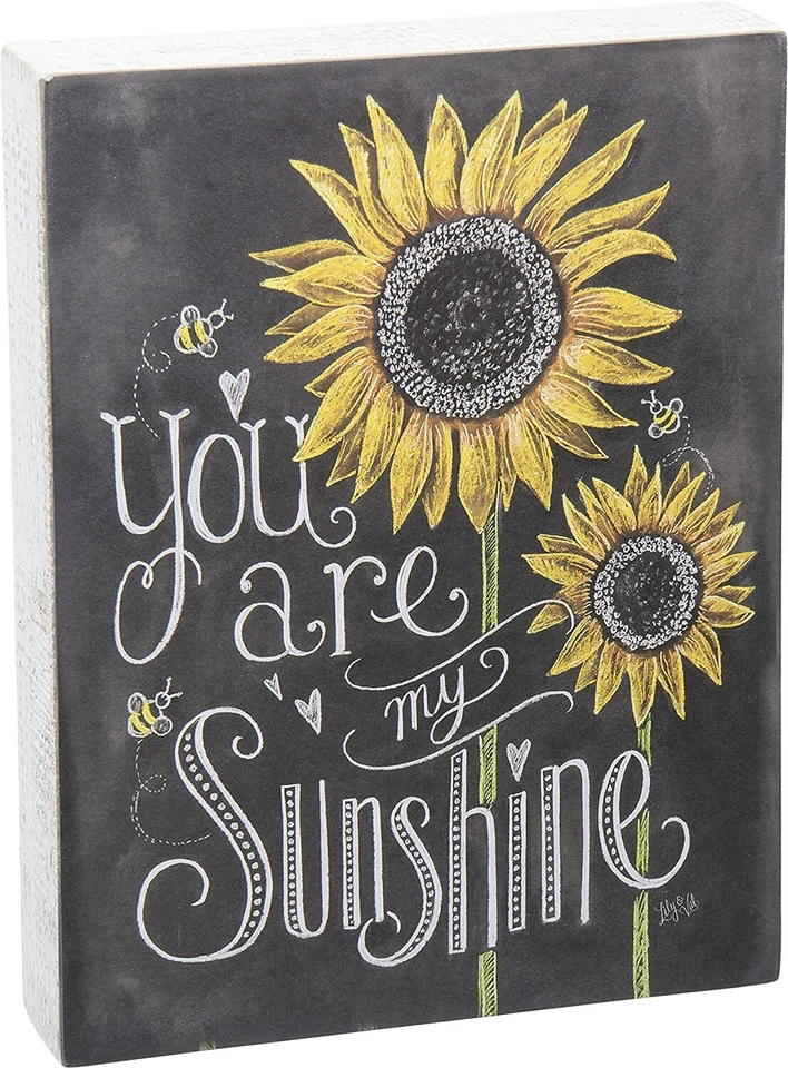 Primitives by Kathy - Farmhouse Chalk Sign Sunflower You Are My Sunshine, 8x10in - Image 2 of 2