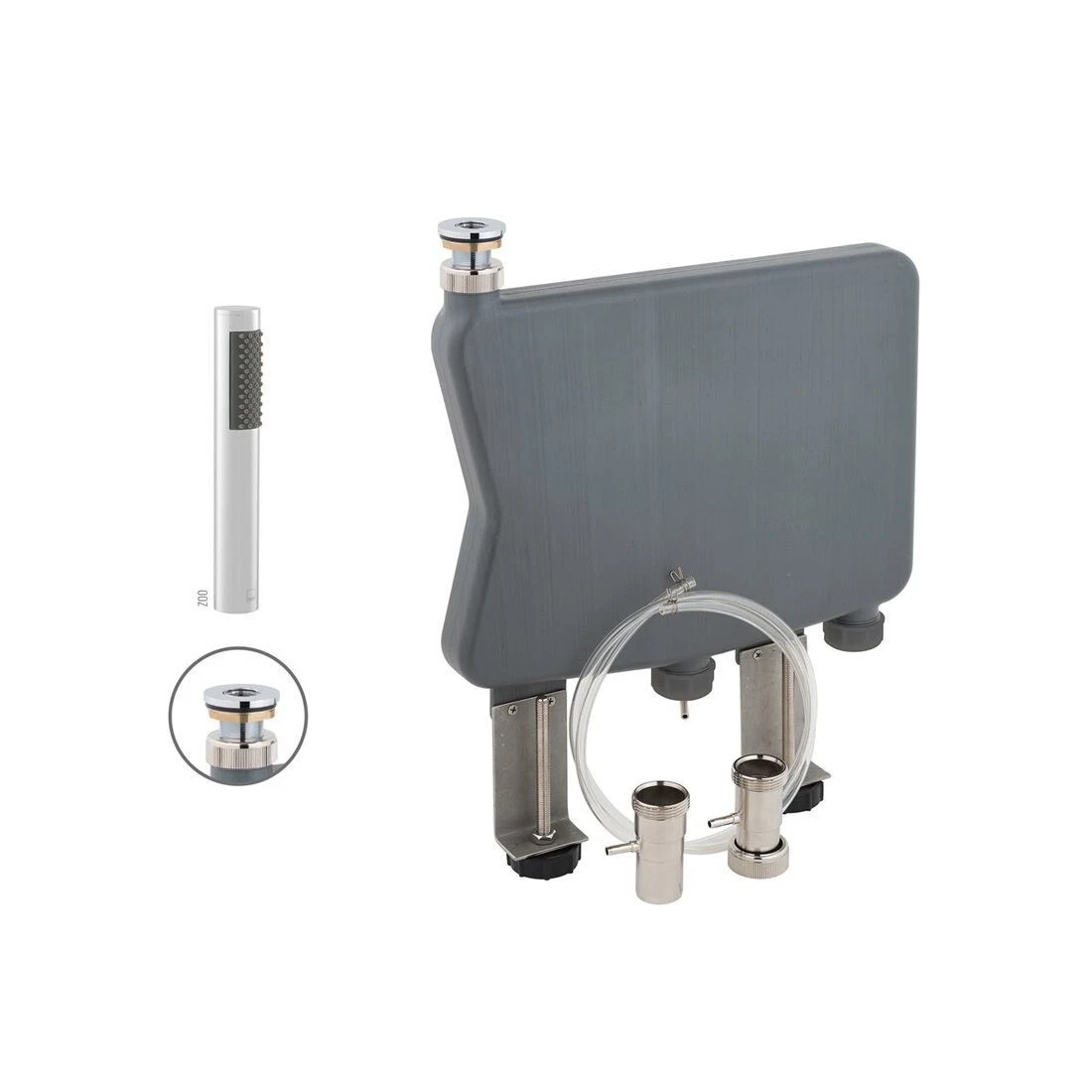 VADO ZOO ROUND CAPSULE PULL UP BATH SHOWER KIT CHROME CAPSULE/RO-C/P £365rrp