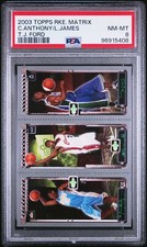 2003 Topps Rookie Matrix C.Anthony/L.James T.J. Ford PSA 8