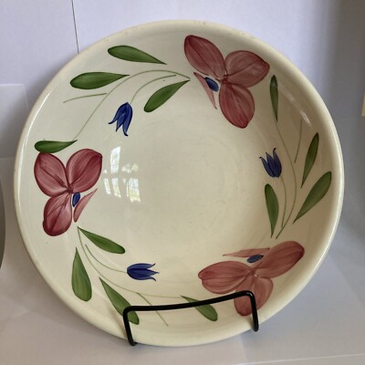 Maxam Vintage Ceramic 10'' Hand Painted Serving Bowl