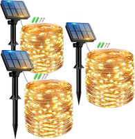 Peasur 3 StüCke Solar Lichterkette Aussen, 3X12M 120 Led Solarlichterkette AußEn