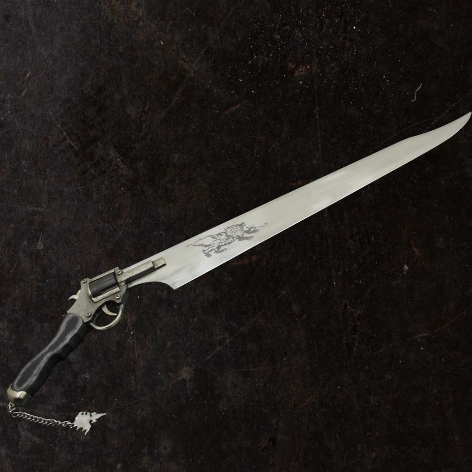 Exquisita Espada Revólver Pistola Squall Funcional Artesanal/Funda Negra Foto 3 de 4