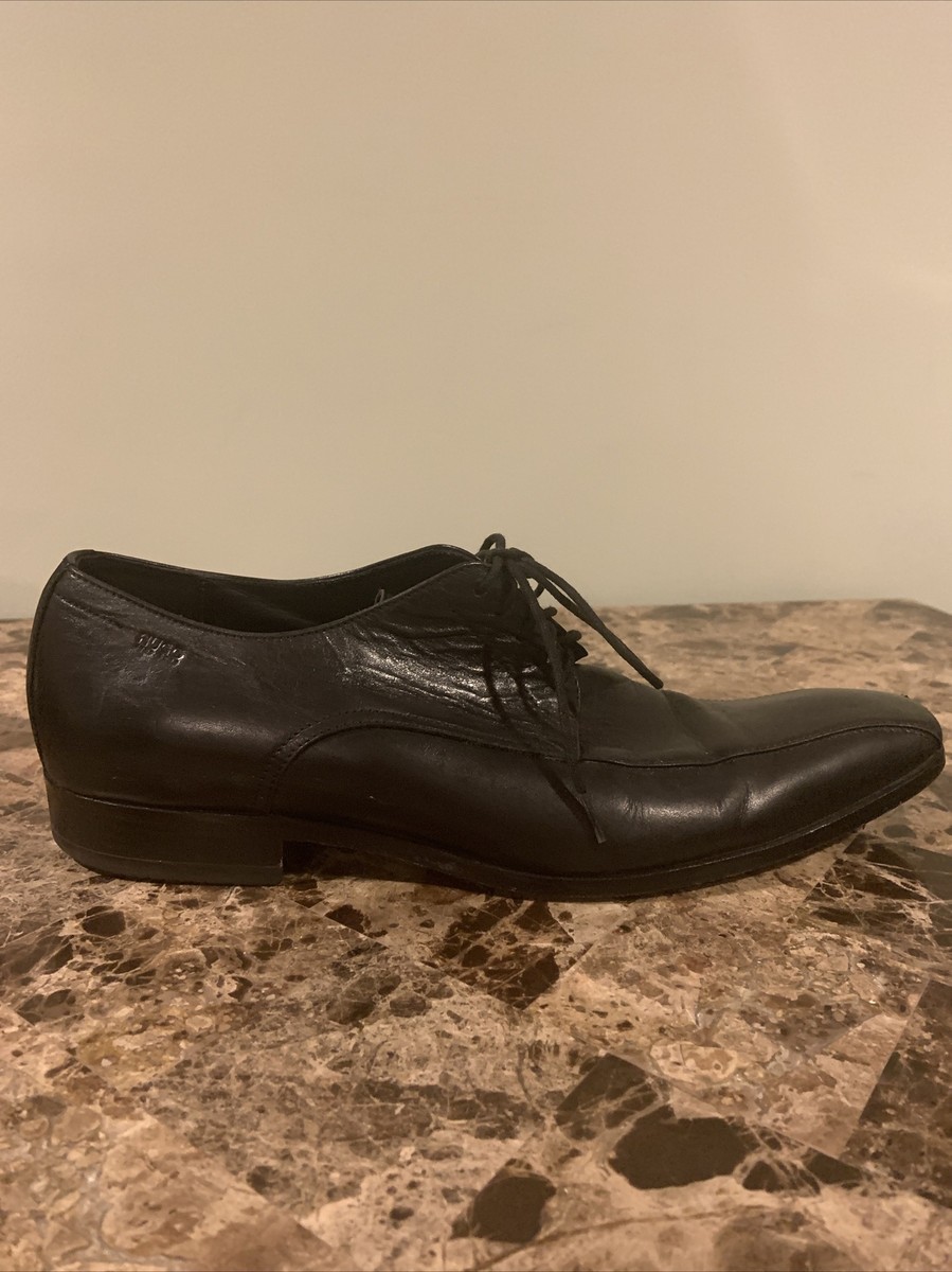 Mens Hugo Boss Lace Up Oxford Leather Dress Shoes Black Size  display picture 1