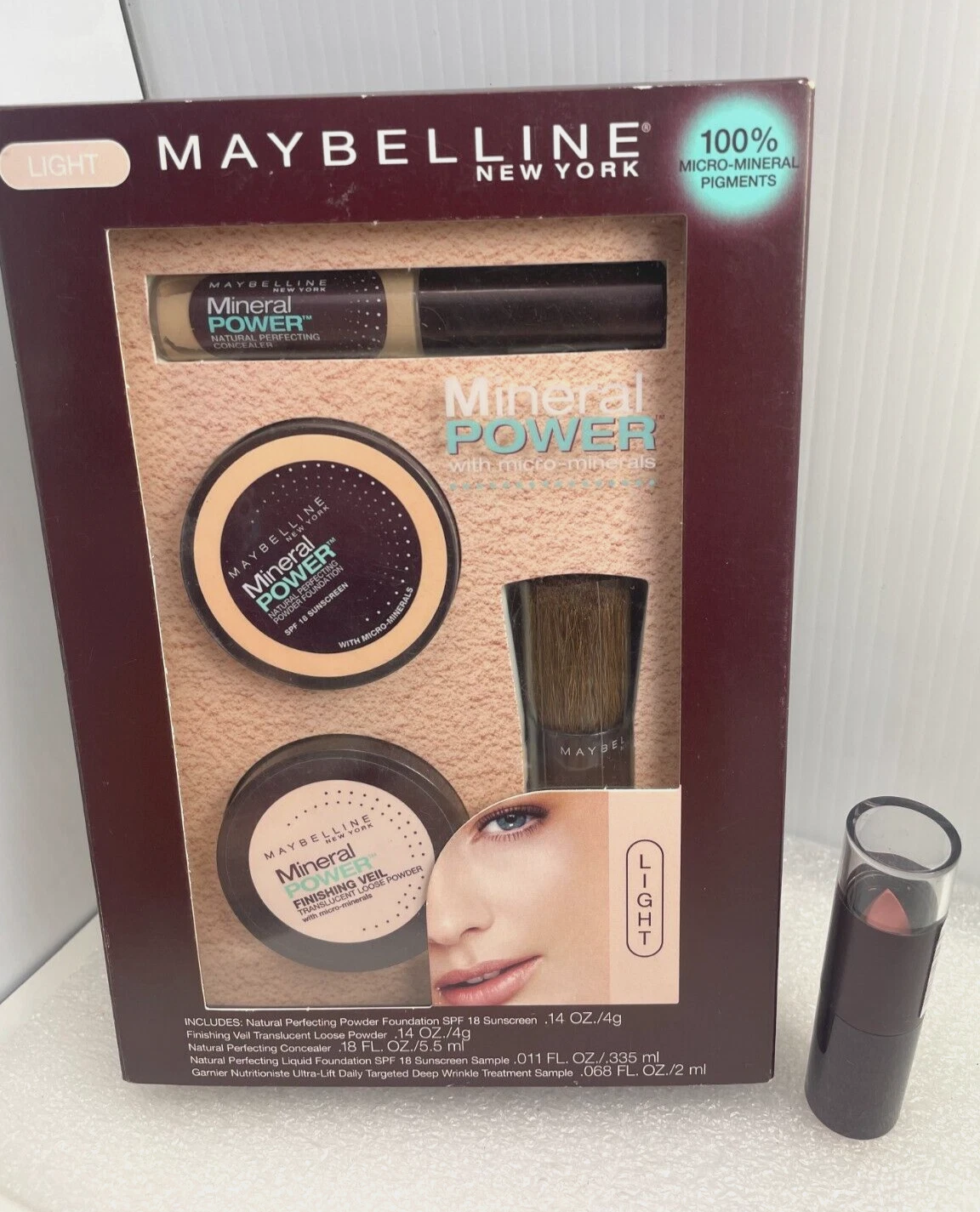 MAYBELLINE Mineral Power Starter Kit- LIGHT Concealer, Powder, Finishing Veil++