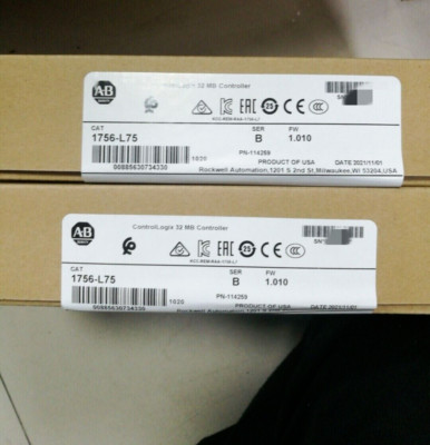 New Factory Sealed Allen Bradley 1756-L75 SER B ControlLogix 32MB PLC Controller