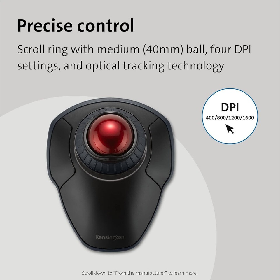 Kensington (K70992WW) Orbit Draadloze Trackball met Scrollring